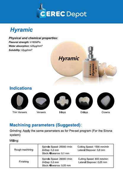 INdications CEREC® Blocks - Hybrid Composite Multi Layer x5