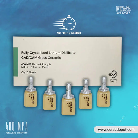 CEREC Blocks - LiSi Fully Crystallized Lithium Disilicate C14 - Qty: 5 - $149.00